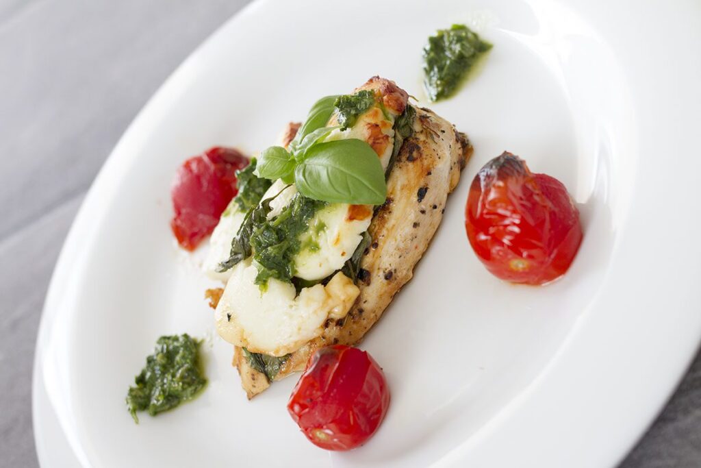 Hähnchen mit Halloumi