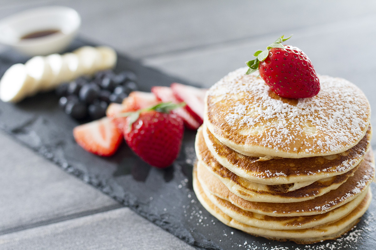 Delicious and fluffy american pancakes