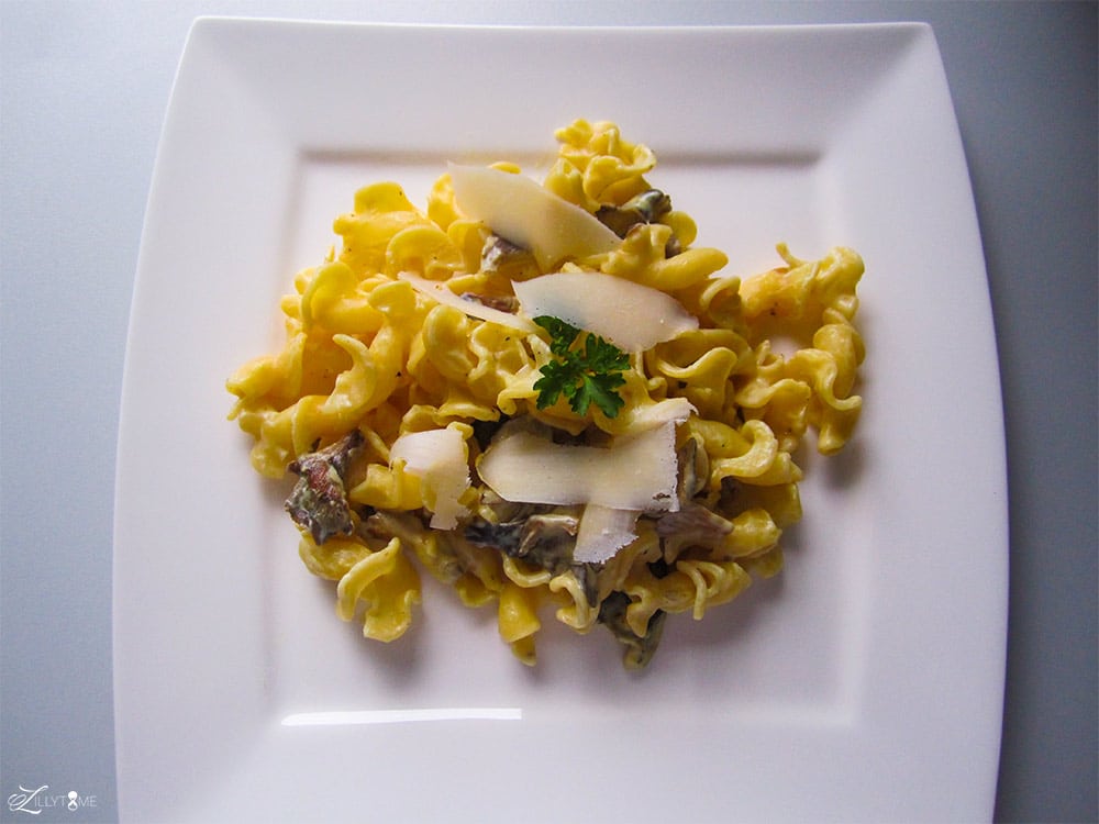 Campanelle mit Austernpilzen