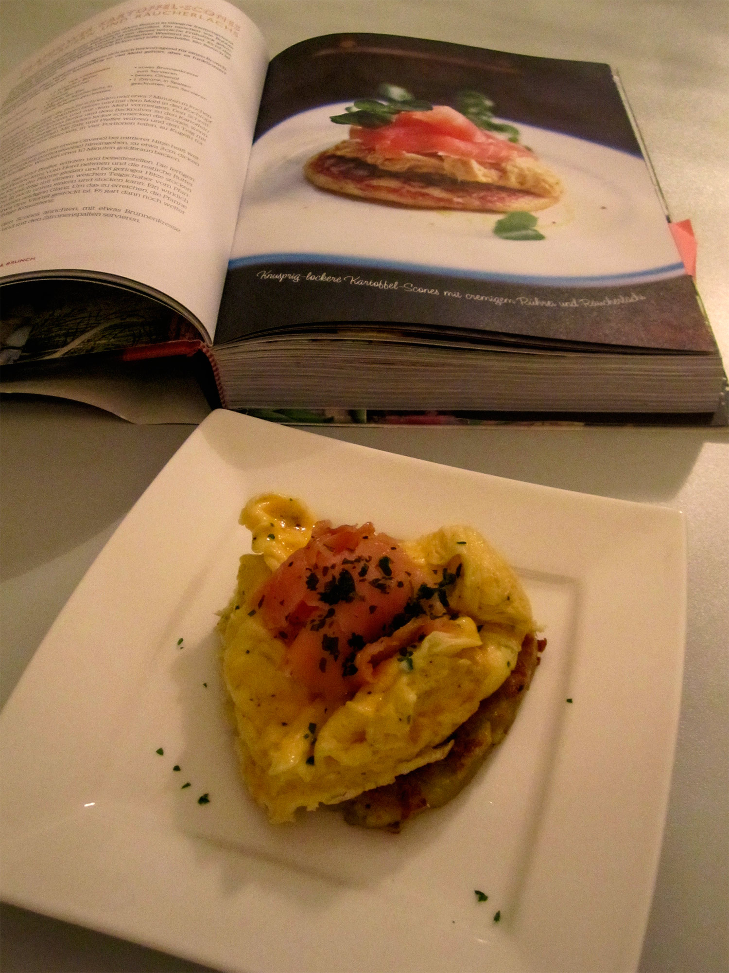Sunday Brunch: Glasgow potato scones with scrambled egg and smoked salmon