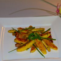 Käse-Schupfnudeln mit Kräuterseitlingen
