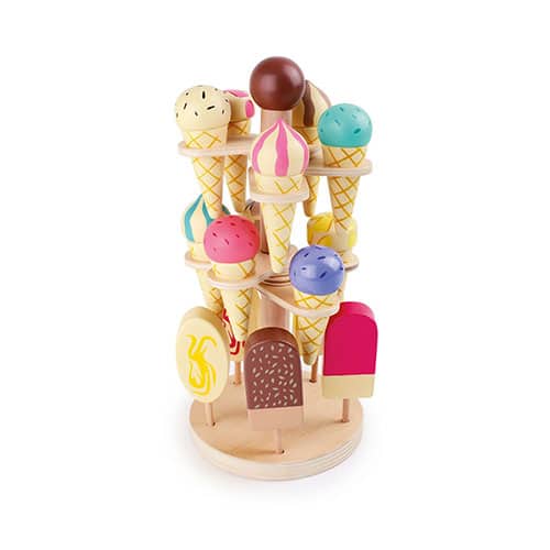 Eisständer aus Holz