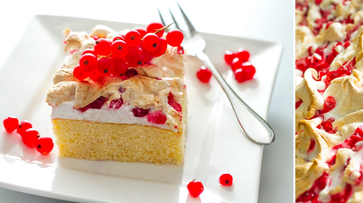 Perfekter Sommergenuss: Ribiselkuchen mit Schneehaube