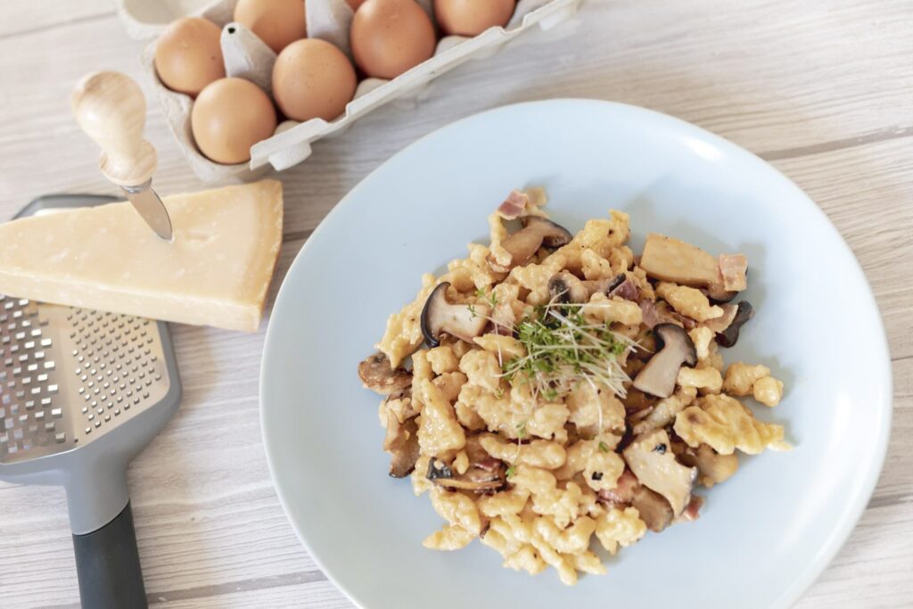 Spätzle in Pilzsauce